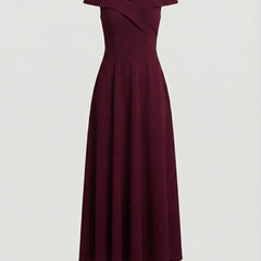 Women's Evening Dress | Off-Shoulder | Elegant Catwalk | Spring - Red
