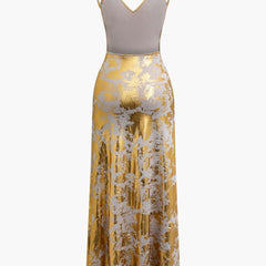 Women's Evening Dress | Spaghetti Strap | Gold | Spring