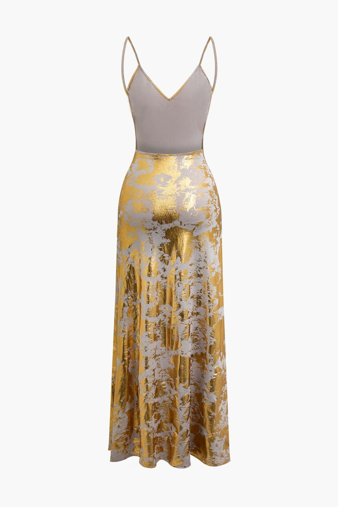 Women's Evening Dress | Spaghetti Strap | Gold | Spring