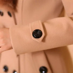 Women's Faux Fur Coat | Double-Breasted | Winter