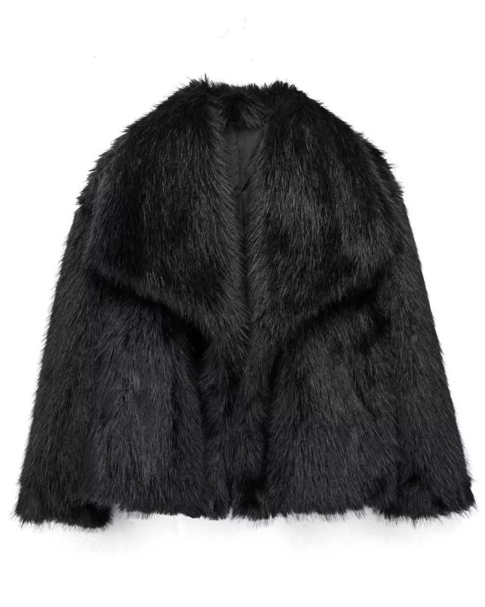 Women's Faux Fur Jacket | Luxury | Winter - Black