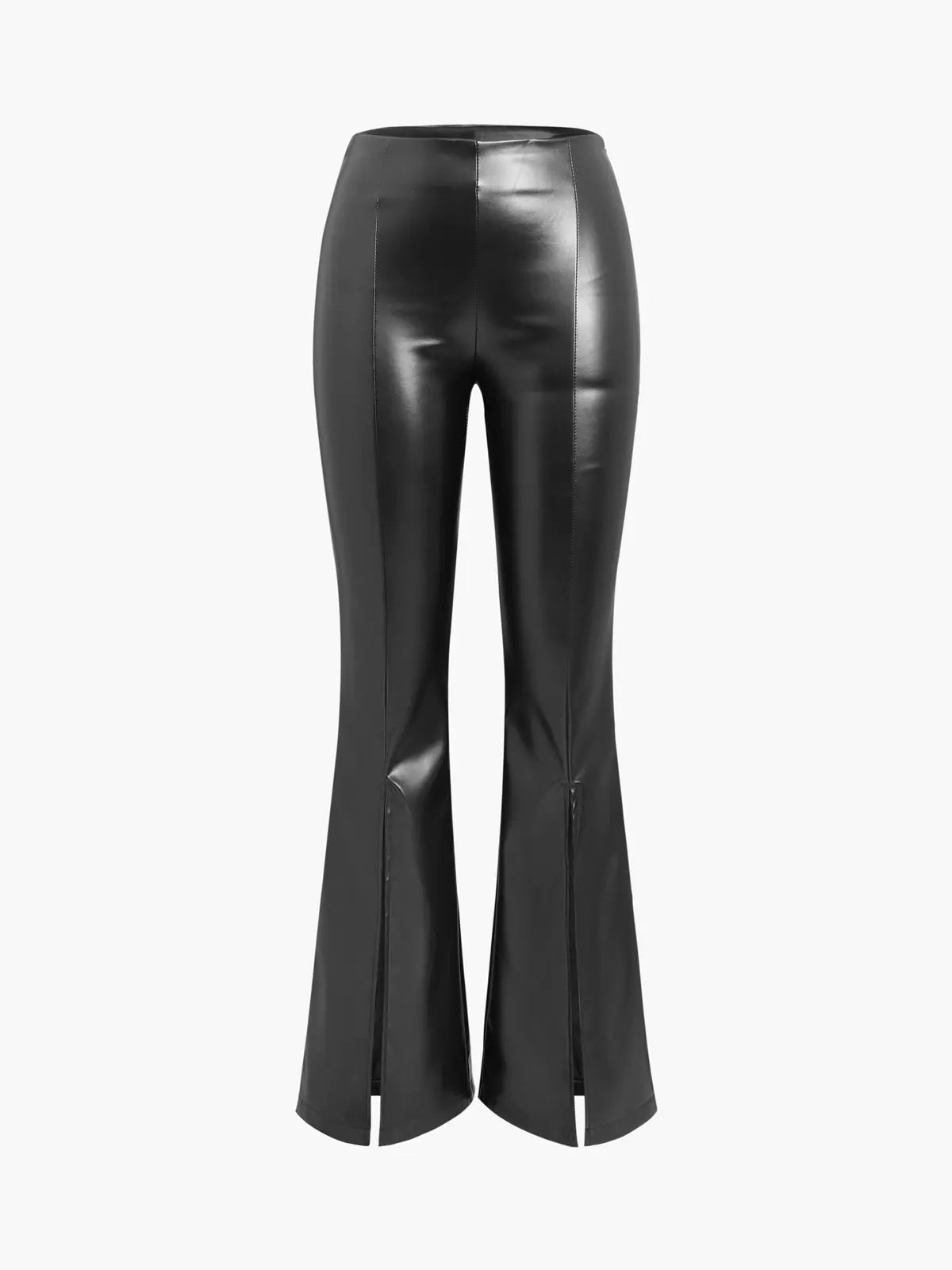 Women's Flair Pants | Leather Split | Elegant | Autumn