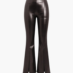 Women's Flair Pants | Leather Split | Elegant | Autumn