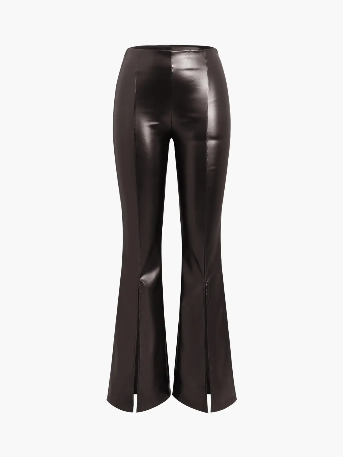 Women's Flair Pants | Leather Split | Elegant | Autumn