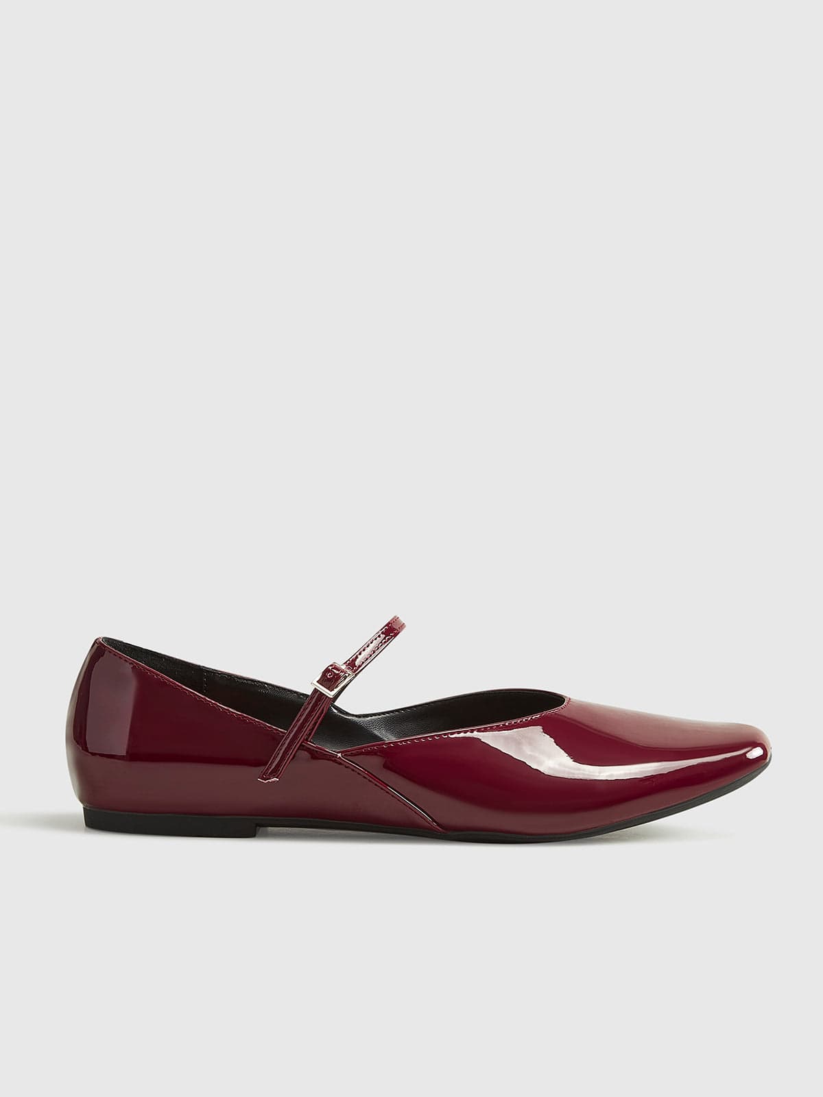 Women's Flats | Ballet | Patent Leather | Bordeaux | Square Toe