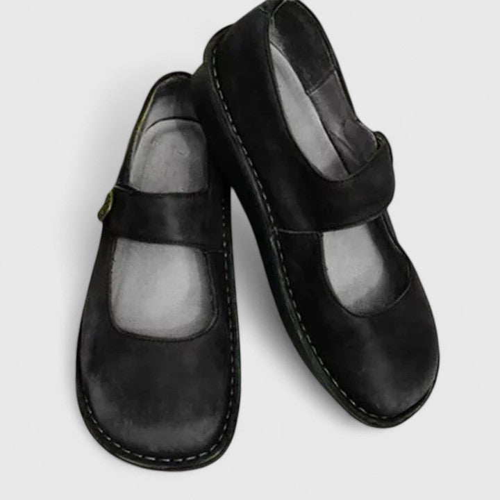 Women's Flats | Vintage Strap | Spring - Black