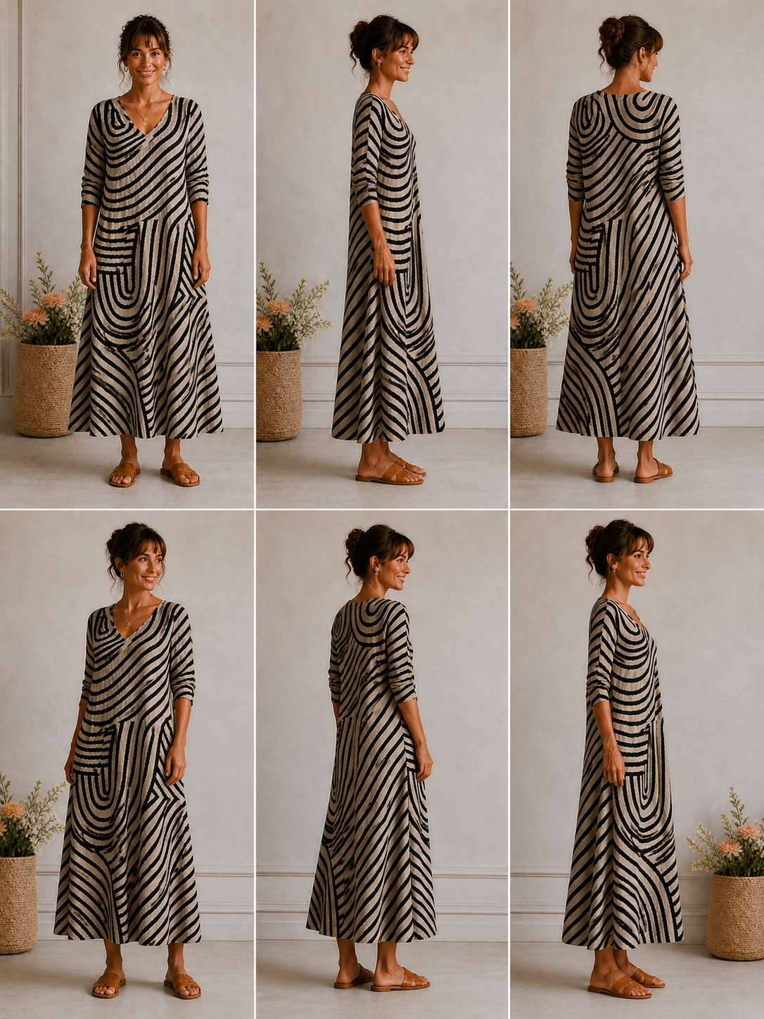 Women's Flattering Midi Dress - Elegant Timeless Style | Spring