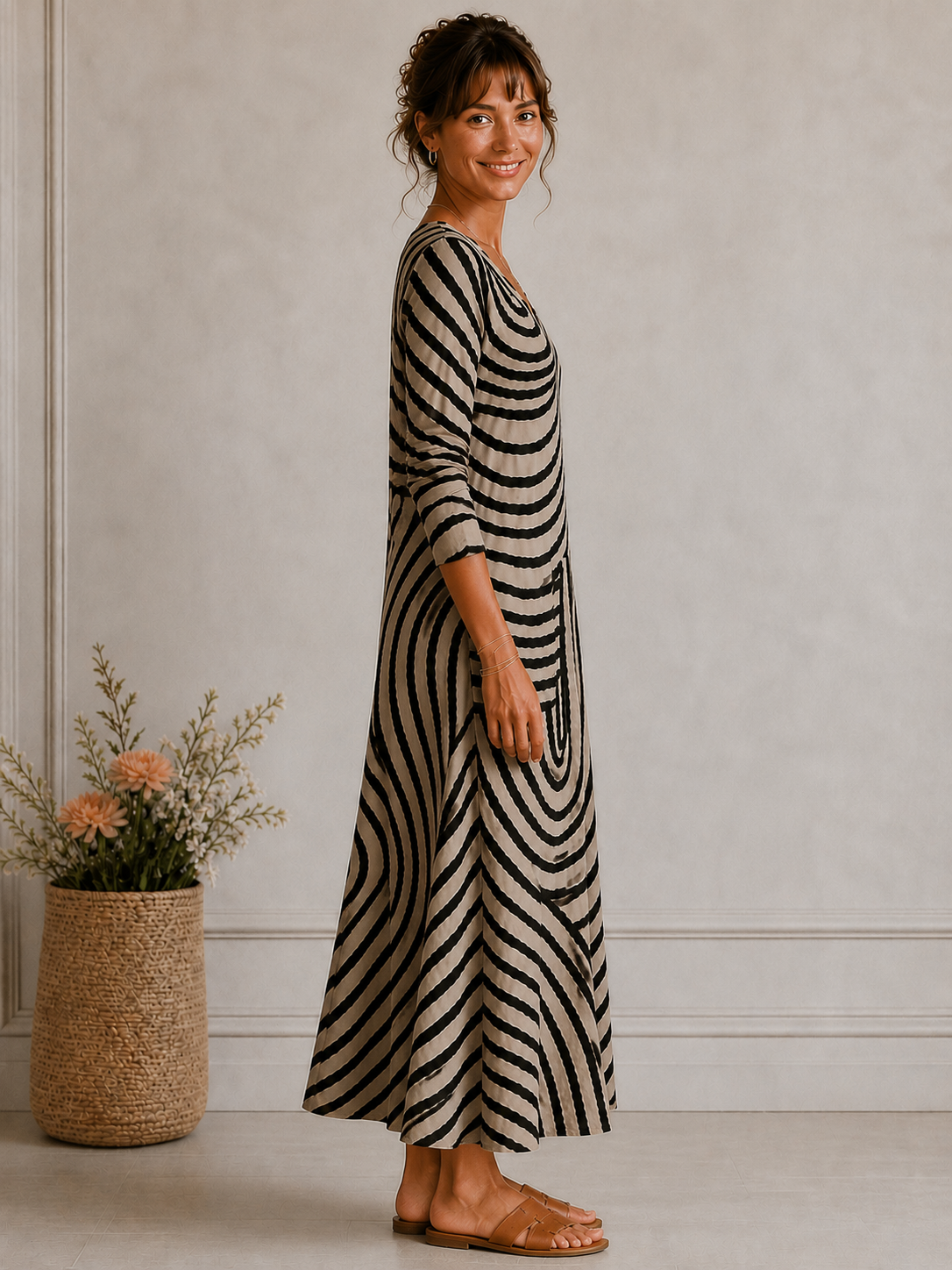 Women's Flattering Midi Dress - Elegant Timeless Style | Spring