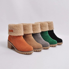 Women's Fleece-Lined Ankle Boots | Block Heel | Cozy | Winter