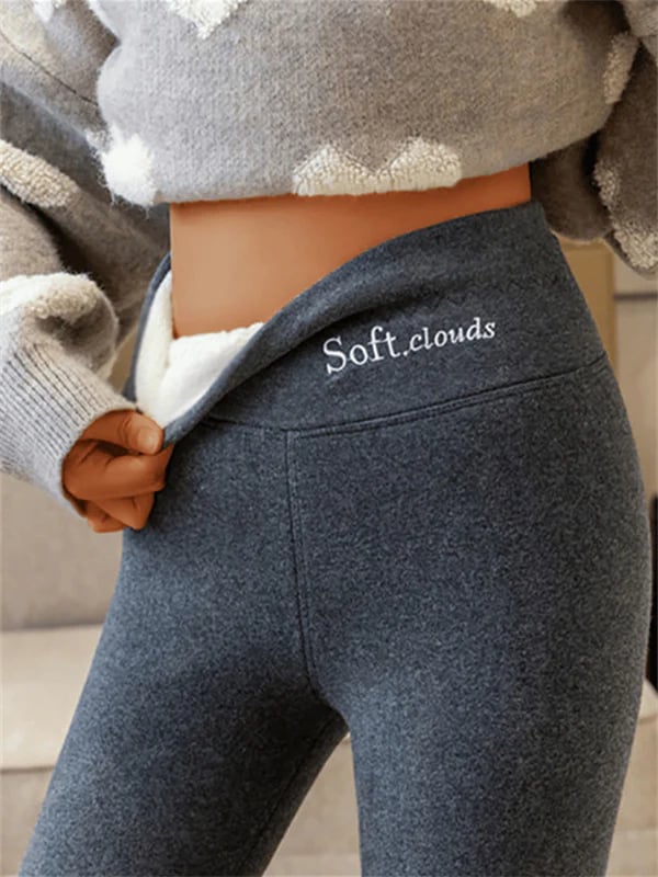 Women's Fleece-Lined Leggings | High Waist | Winter - Charcoal