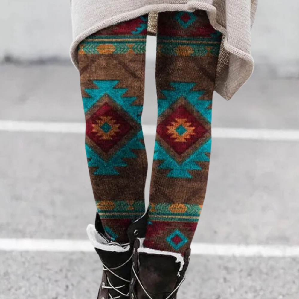 Women's Fleece-Lined Leggings | High Waist | Winter - Blue