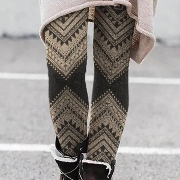 Women's Fleece-Lined Leggings | High Waist | Winter - Brown