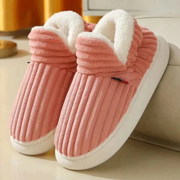 Women's Fleece Slippers | Slip-On | Winter - Rose