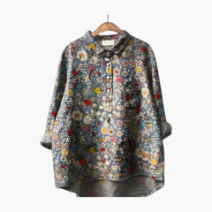 Women's Floral Blouse | Button Placket | Spring - Floral Mix 10