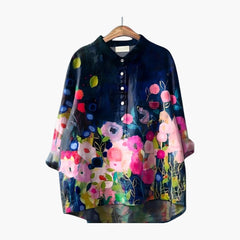 Women's Floral Blouse | Button Placket | Spring - Floral Mix 13