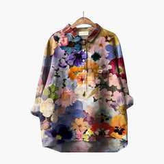 Women's Floral Blouse | Button Placket | Spring - Floral Mix 3