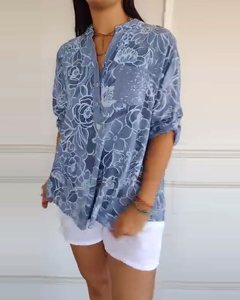 Women's Floral Blouse - Relaxed Fit | Spring
