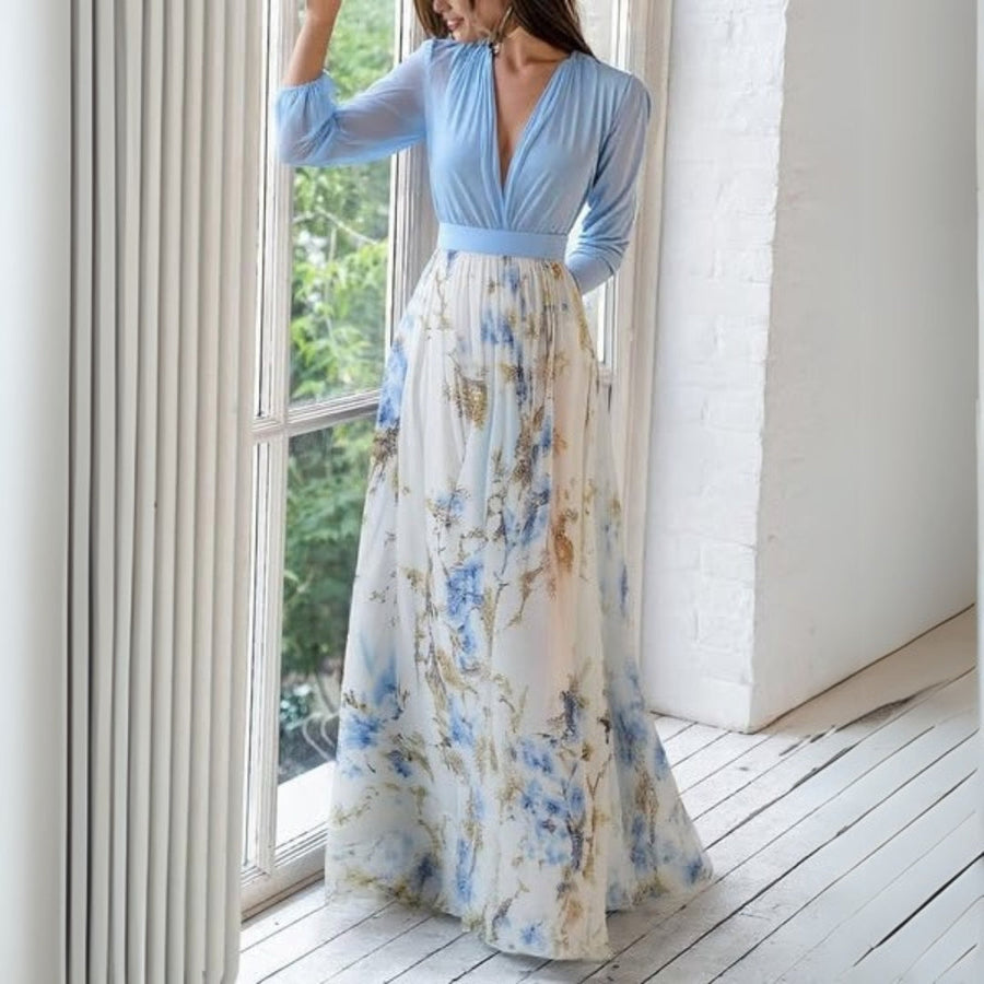 Women's Floral Maxi Dress - Elegant Flowing Print | Spring