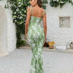 Women's Floral Maxi Dress | Ruched Details | Elegant | Summer