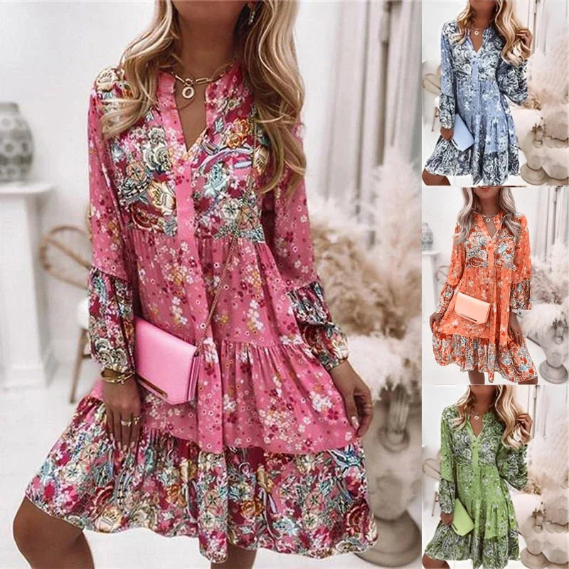 Women's Floral Midi Dress | Comfortable Fit | Summer