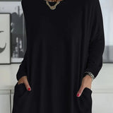 Women's Flowing Comfort Top - Everyday Elegance | Autumn - Black