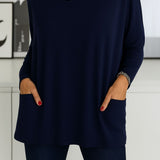 Women's Flowing Comfort Top - Everyday Elegance | Autumn - Blue