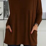 Women's Flowing Comfort Top - Everyday Elegance | Autumn - Brown