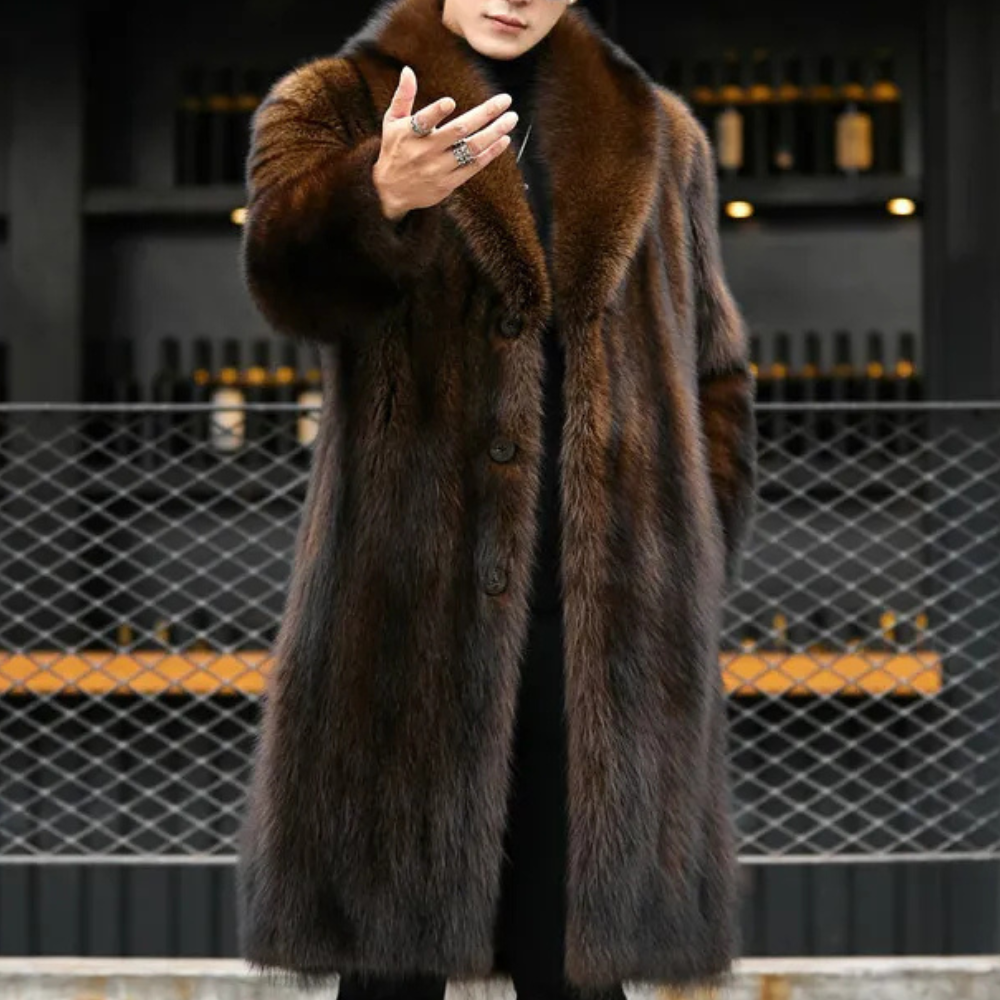 Women's Full-Length Coat | Elegant | Luxury | Winter - Brown