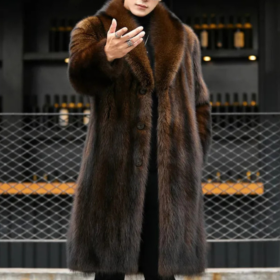 Women's Full-Length Coat | Elegant | Luxury | Winter - Brown