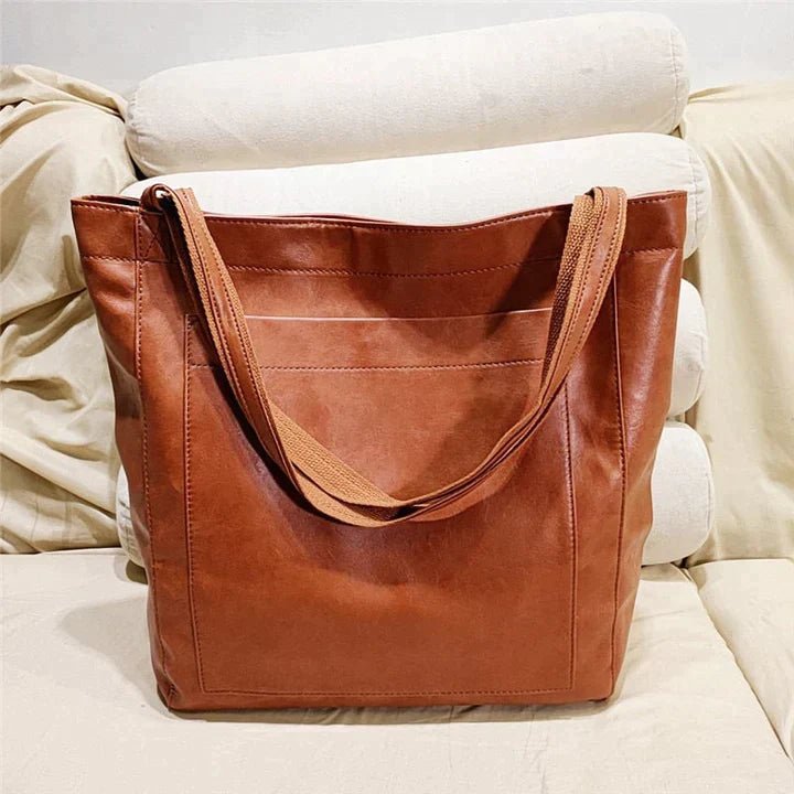 Women's Genuine Leather Shoulder Tote Bag - Spacious Everyday Carry