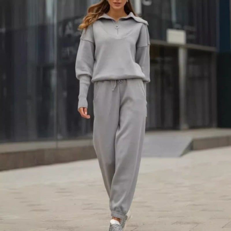 Women's Glitter Loungewear Set | Hoodie & Pants | Cozy | Autumn - Gray