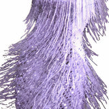 Women's Glitter Party Dress | V-Neck | Glamorous | Winter - Purple