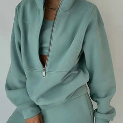 Women's Half Zip Loungewear Set | Comfort Fit | Autumn