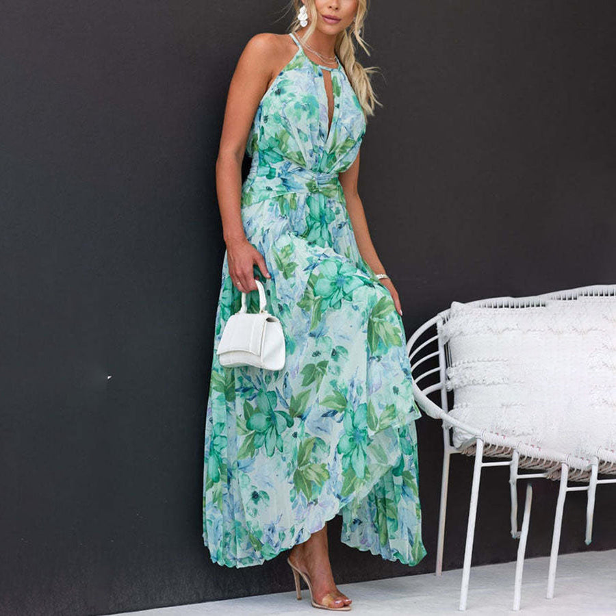 Women's Halter Neck Dress | Midi | Layered | Summer