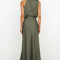 Women's Halter Neck Evening Dress - Flowing Elegance | Summer