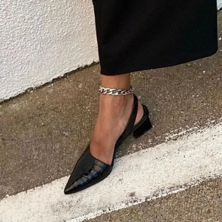 Women's Heels | Pointed Toe | Block Heel | Summer