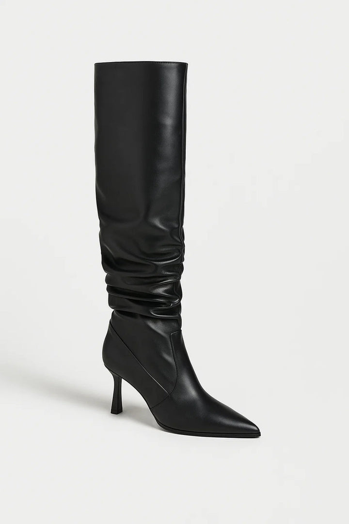 Women's High Heel Boots | Knee-High | Autumn - Black