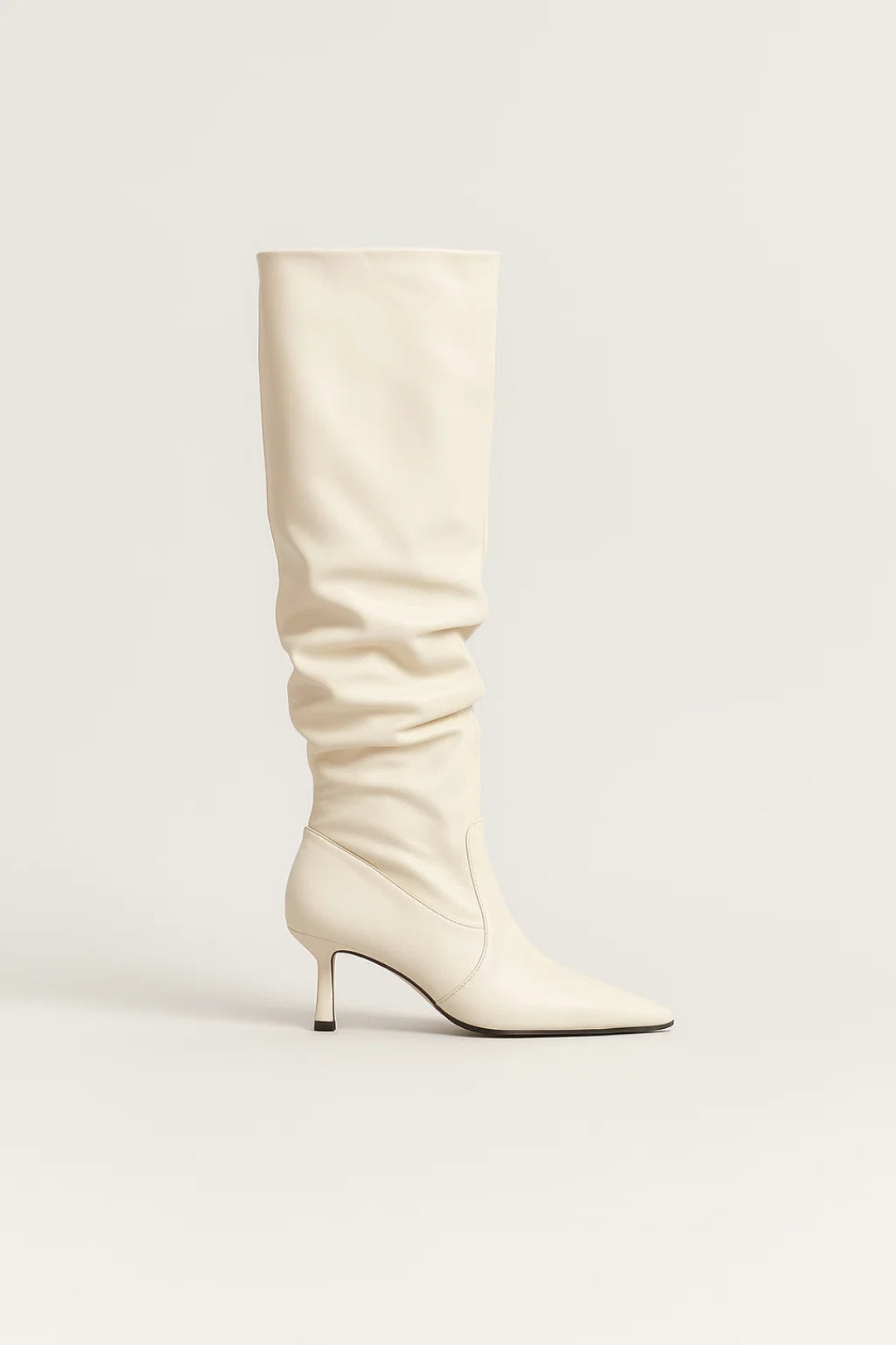 Women's High Heel Boots | Knee-High | Autumn - Cream
