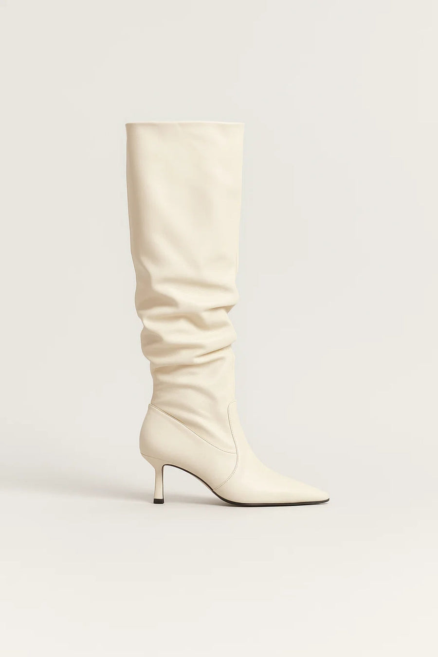 Women's High Heel Boots | Knee-High | Autumn - Cream