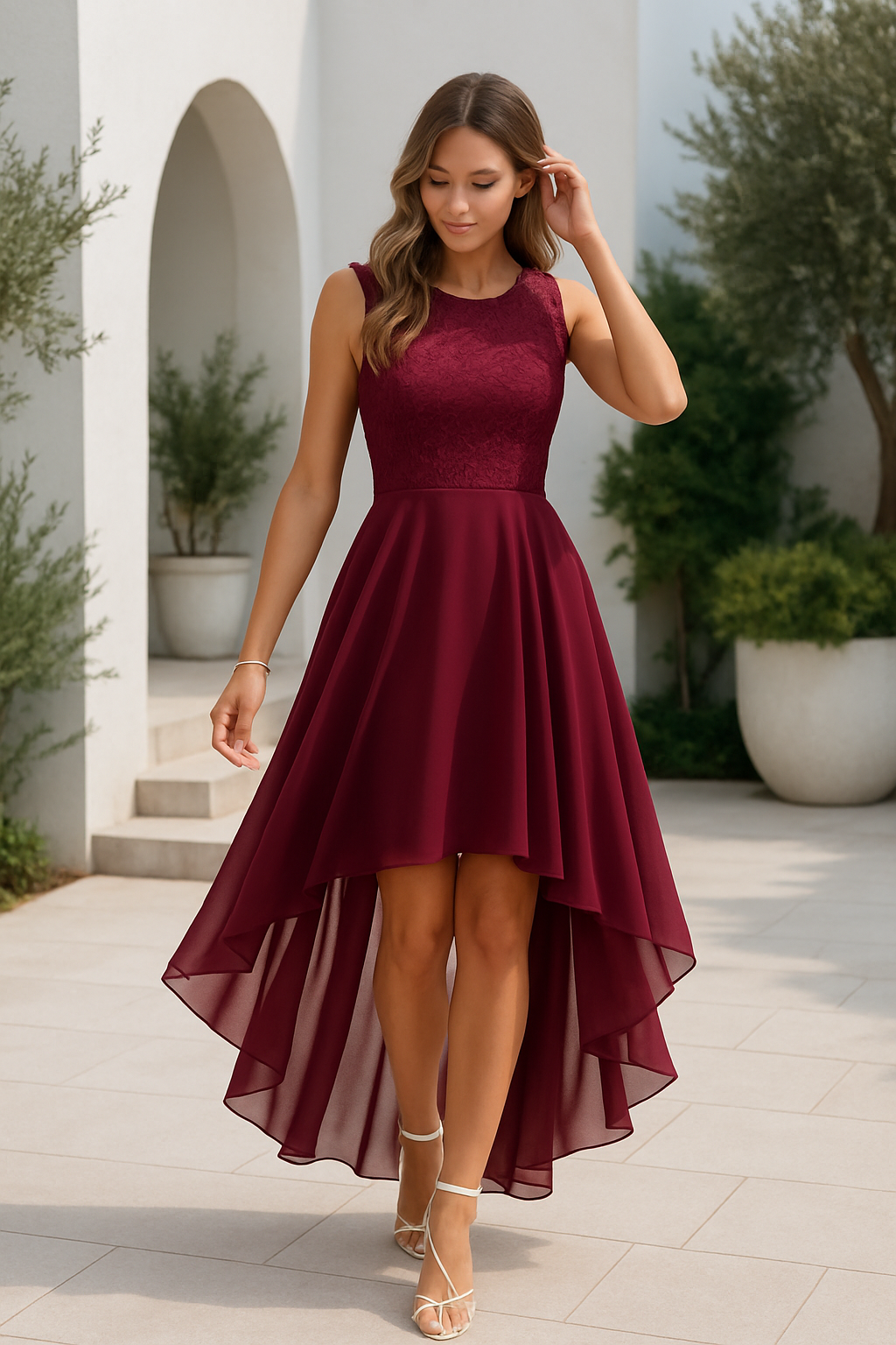 Women's High-Low Wedding Guest Dress - Marie | Spring
