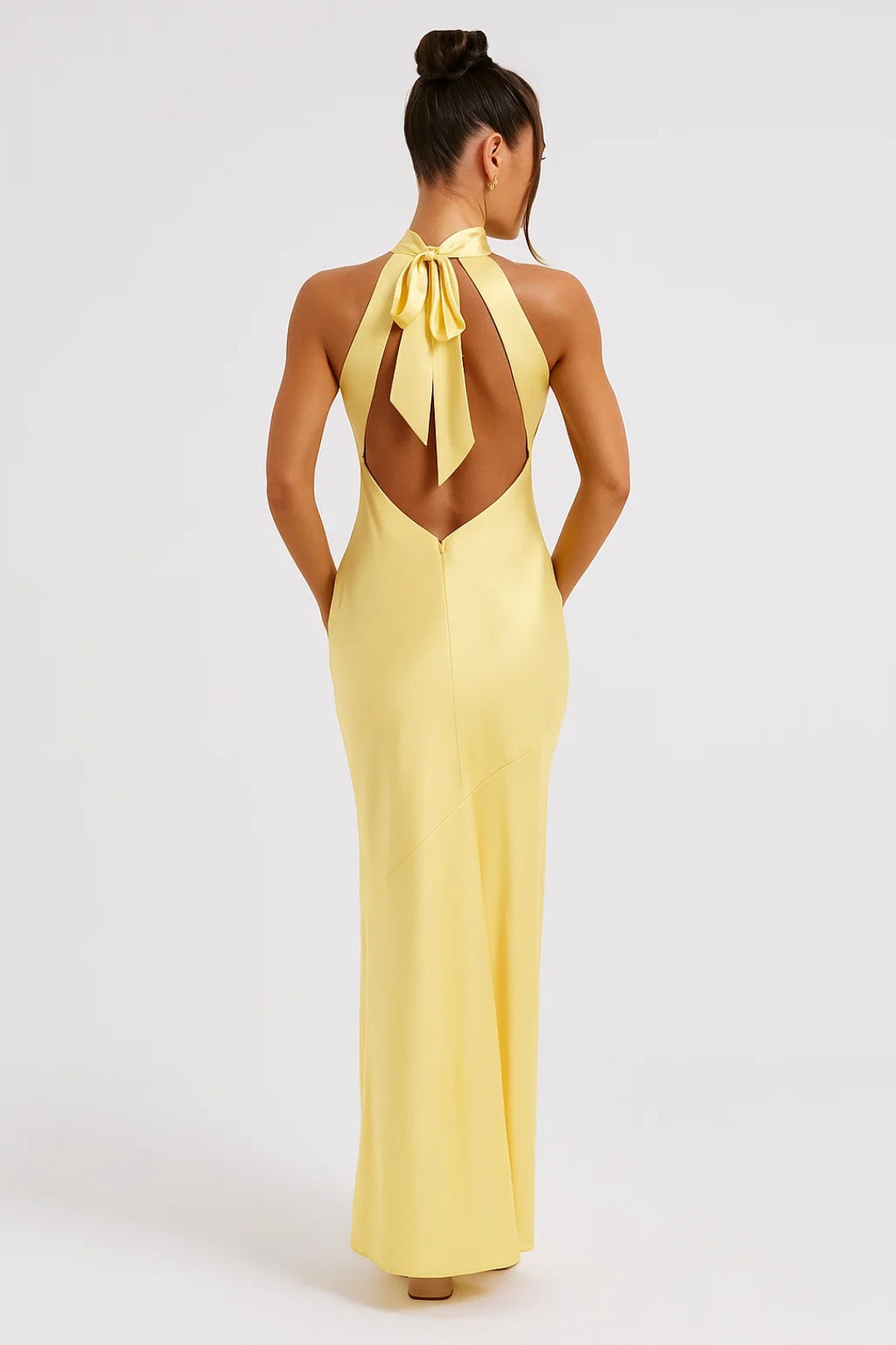 Women's High-Neck Maxi Dress | Elegant Slit | Refined | Summer