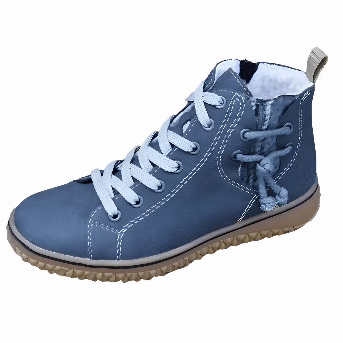 Women's High-Top Urban Sneaker - Lace-Up Street Style | Autumn - Blue