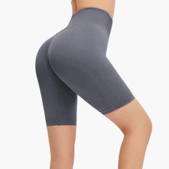 Women's High-Waist Biker Shorts | Fitted | Stretch | Summer - Charcoal