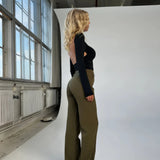 Women's High-Waist Chic Pants | Tailored | Autumn - Green