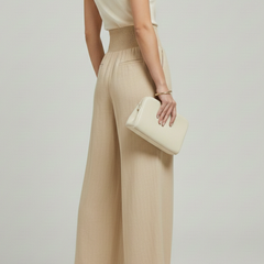 Women's High-Waist Palazzo Pants - Elegant Wide-Leg Style | Spring