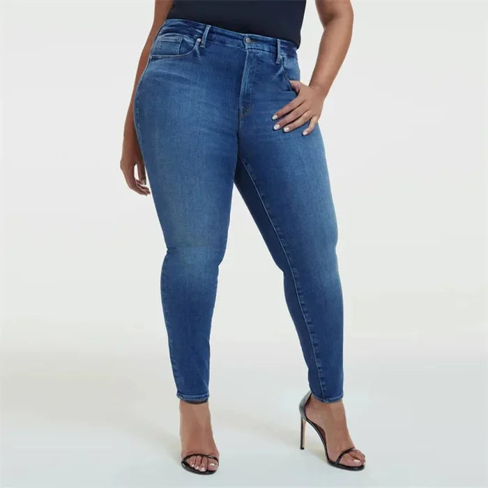 Women's High-Waist Skinny Jeans - Stretch Denim | Autumn