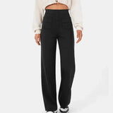 Women's High-Waist Stretch Pants | Elastic Comfort | Autumn - Black