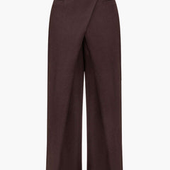 Women's High-Waist Wrap Pants | Black Wide Leg | Office Chic | Autumn