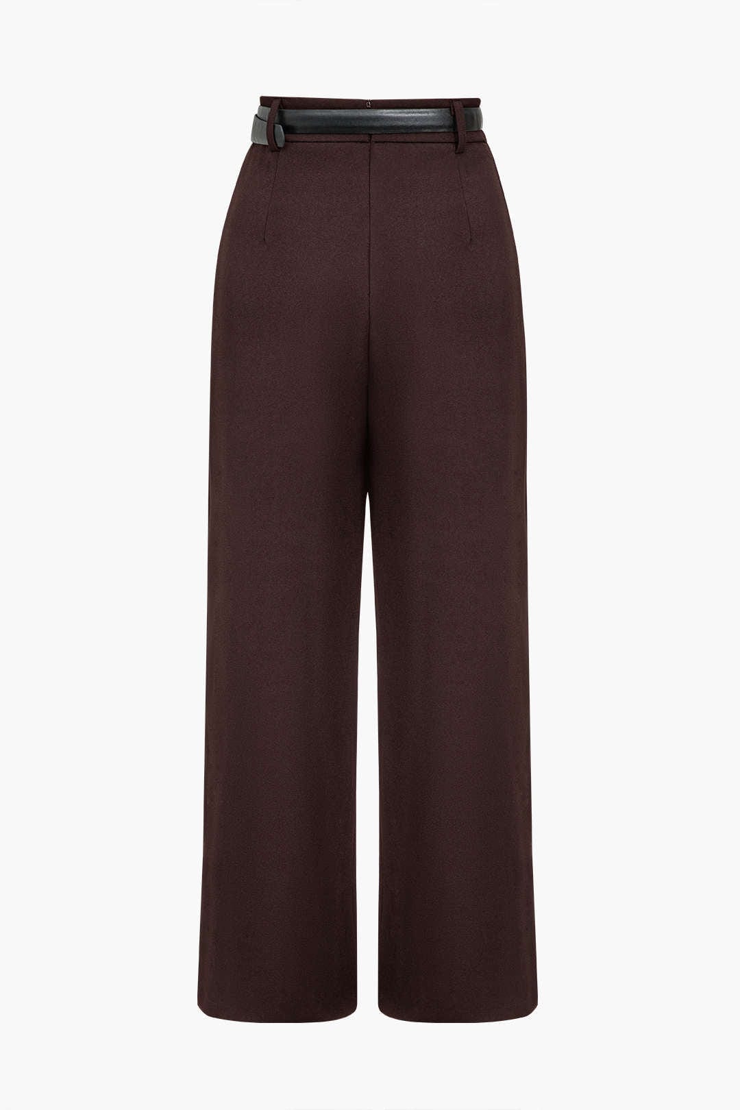 Women's High-Waist Wrap Pants | Black Wide Leg | Office Chic | Autumn