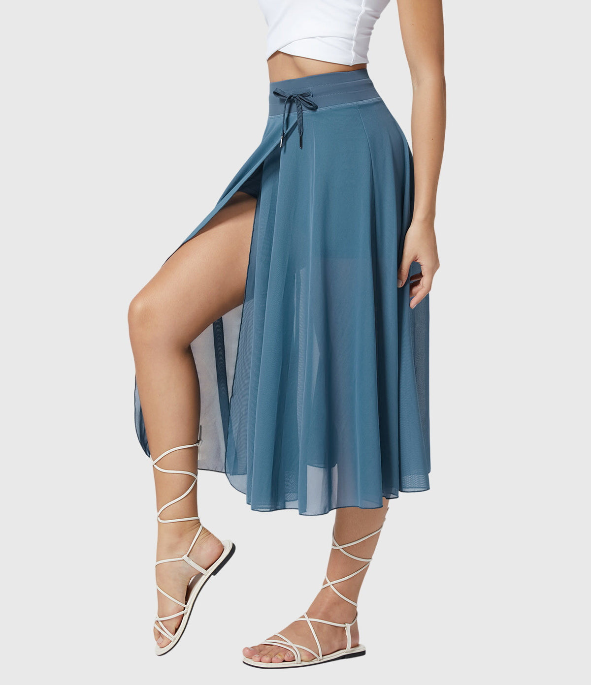 Women's High-Waisted A-Line Skirt - Elegant Everyday Wear | Spring